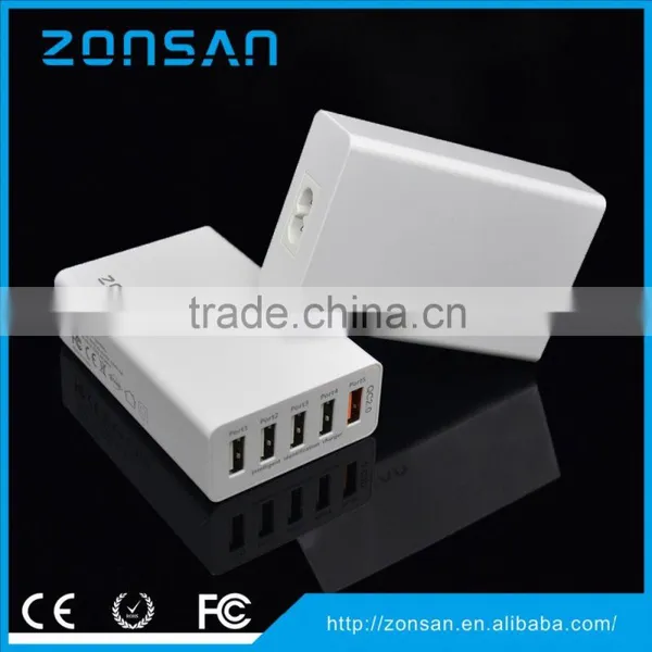 5-PORT USB Travel Charger Qualcomm Quick Charger 2.0 photo-5