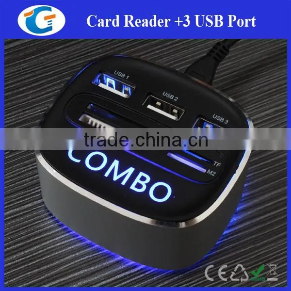 Novelty Gift 3 Ports Usb Hub With Different Card Readers photo-6
