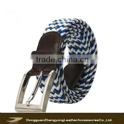 Albaba Popular Braided Webbing Genuine Leatehr Belts for Men