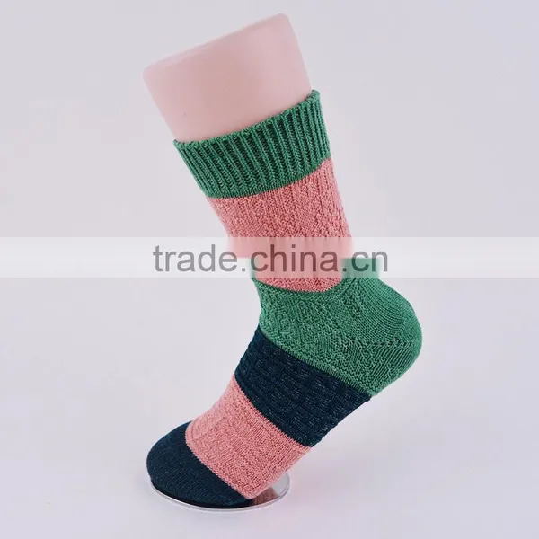 Custom Double Cylinder 96N Marl Yarn Casual Socks Women