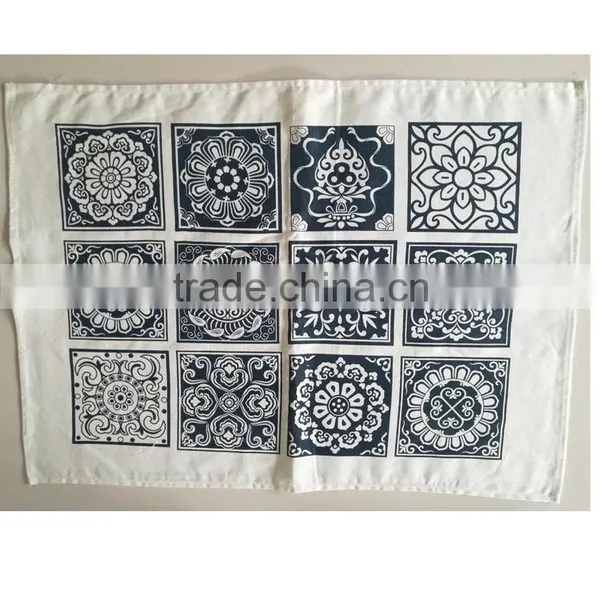 Chinese Classical Pattern Style Tea Towel Parttern Printed Kitchen Towel Cotton Dish Towel photo-2