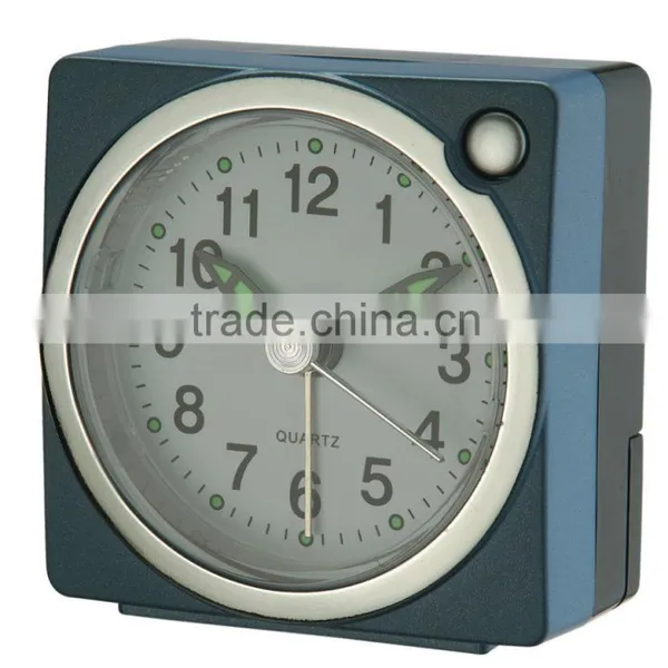 Simple Small Travel Size Sweep Alarm Clocks Snooze Light photo-2