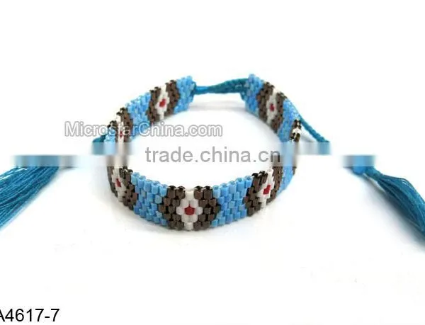 New Hot Pink Seed Bead Macrame Bracelet photo-4
