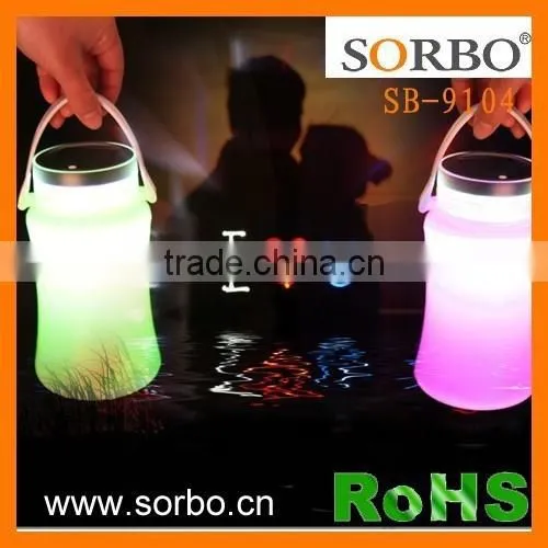Solar Underwater LED Floating Waterproof Pool Light ,Silicone Solar LED Pool Party Inflatable Lantern photo-2