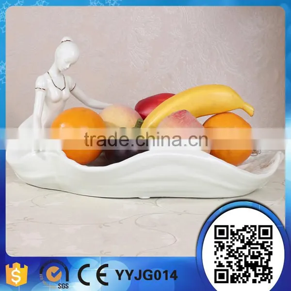 Customized Quality Polyresin Plastic Decorative Fruit Tray