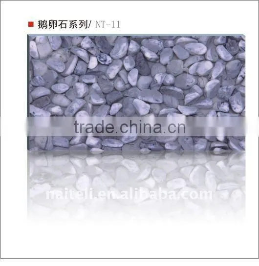 Transparent Resin Panel Resin Pebble Tile photo-5