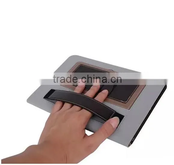 Accept Small Qty Factory Handheld Fashion Grid Leather Tablet Cover for Ipad Air 2 photo-5