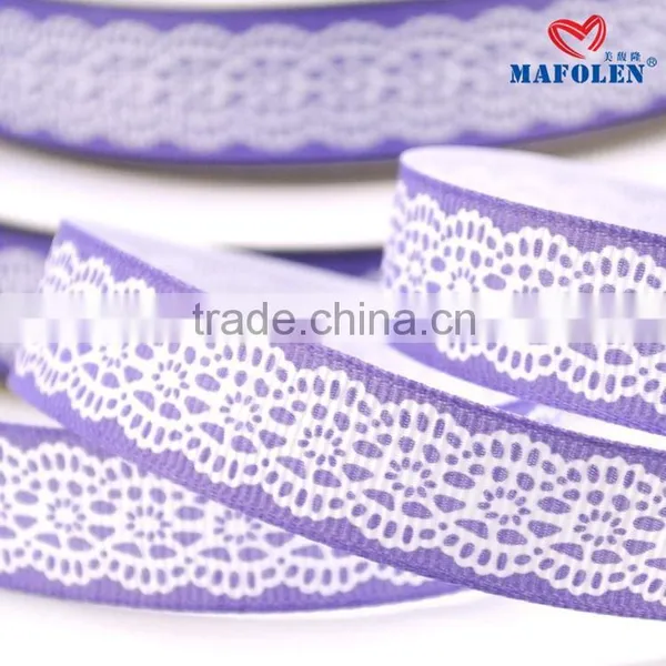 Polyester Ribbon Artificial Rose Flowers for Wedding