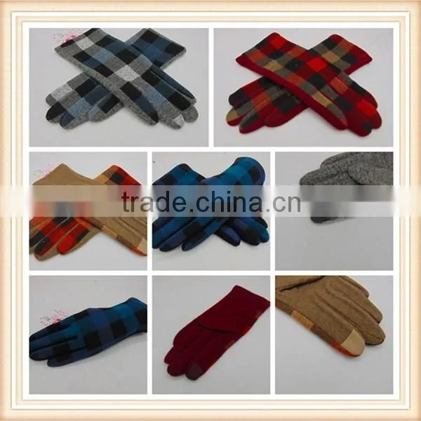 Thinsulated Touch Screeen Great Checkered Handmade Ladies Gloves Wholesale photo-6