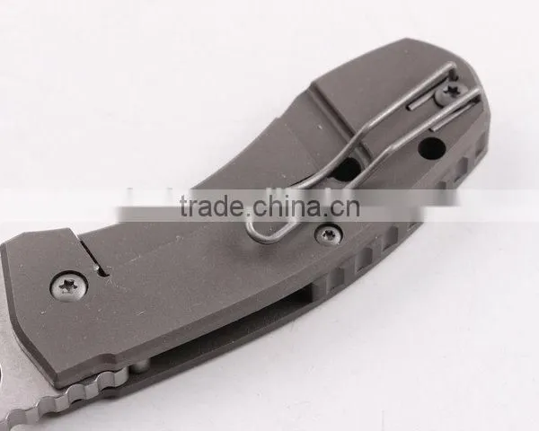 OEM D2 Blade Material Pocket Knife With Titanium Alloy Handle photo-5