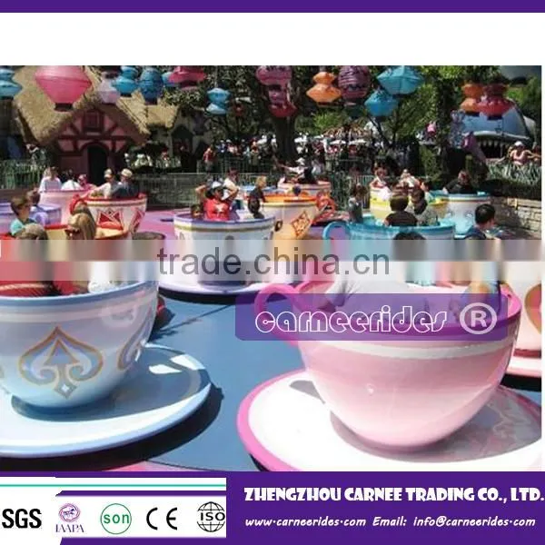 Kiddie Rides Equipment Coffee Cup , Rotary Kiddie Rides Family Amusement Park Rides!