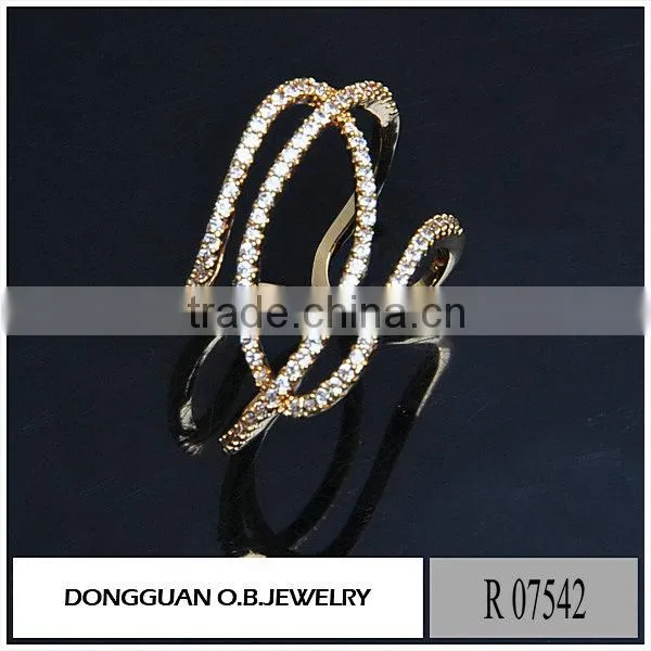 New Designs Finger Ring 18K Real Gold Plated Latest Gold Finger Ring Designs photo-4