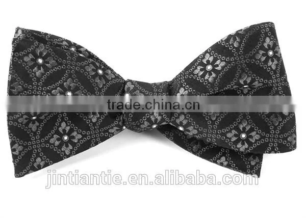 2016 Fashion Cheap Floral Jacquard Polyester Large Bow Tie photo-6