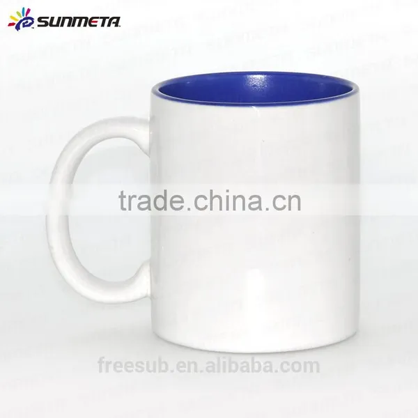 Sunmeta Factory Supply 11oz Inner and Handle Color Ceramic Sublimation Mugs (SKB03) photo-2