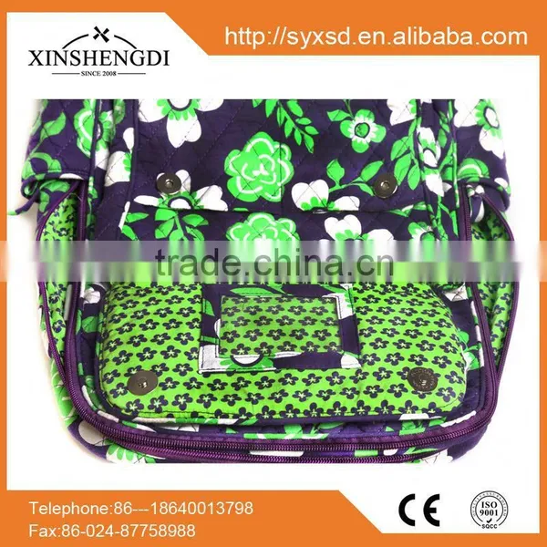 Wholesale Cotton Beautiful Quilted Fabric Insulated Backpack Parts photo-3