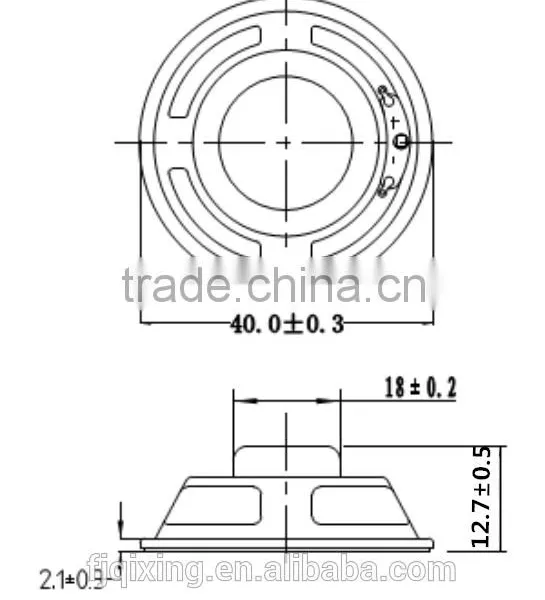 Water Resistance 40mm 3w 8 Ohm Speakers With Rohs photo-2