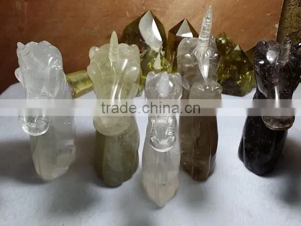 Wholesale Polished Crystal Gift Items Unicorn ,Carving Stone for Crafts photo-6