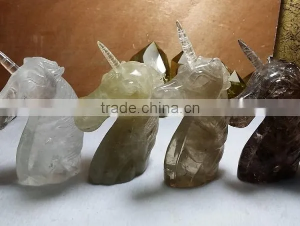 Wholesale Polished Crystal Gift Items Unicorn ,Carving Stone for Crafts photo-2