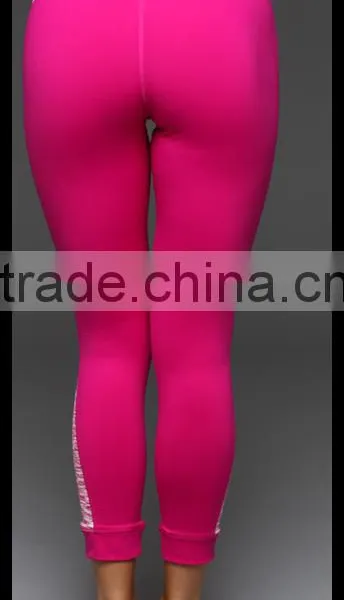 Kiteng 2016 New Design Yoga Pants Splice Clolor Panel on the Side of Waist Office In United States (USA)small Minimum photo-4