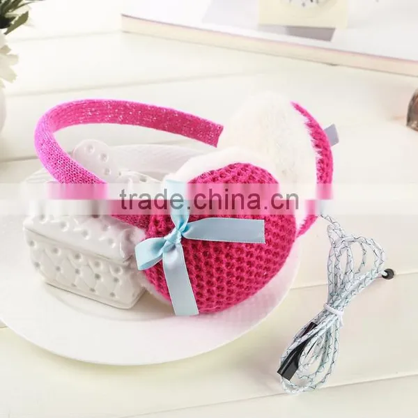 Bowknot Music Earphone Warm Fashion Earmuffs photo-3