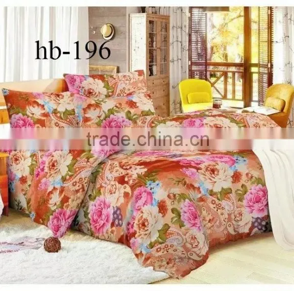 3D 100% Polyester Fabric Printed Textile Fabric With Big Flowers Soft Brushed Fabric for Bedsheet photo-2