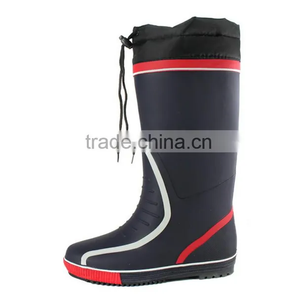 FARMING WORKING INDUSTRIAL MEN RUBBER RAIN SAFETY BOOTS WITH PU CUFF photo-2