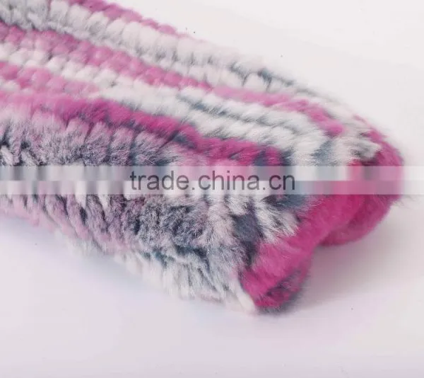 Top Fashion Multicolor Rex Rabbit Fur Knitted Jacket for Women photo-4