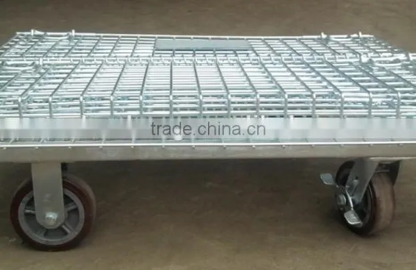 Warehouse Folding Galvanized Welded Wire Storage Cage photo-5