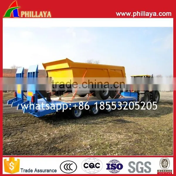 ISO CCC Certification Full Type Mini Excavator Transport Lowbed Trailer With Drawbar photo-2