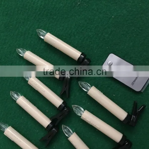 Christmas Led Candles With Clips Led Taper Candles With Clips 10pcs Led Tapered Candles With 10pcs Clips Led Candle photo-4