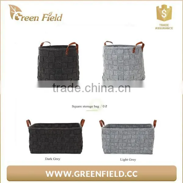 China Supplier Woven Felt Basket Kids Toy Bag photo-6