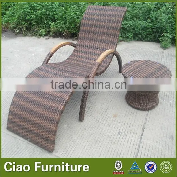 Outdoor PE Rattan+ Alu Frame Leisure Colorful Rattan Beach Chair photo-4