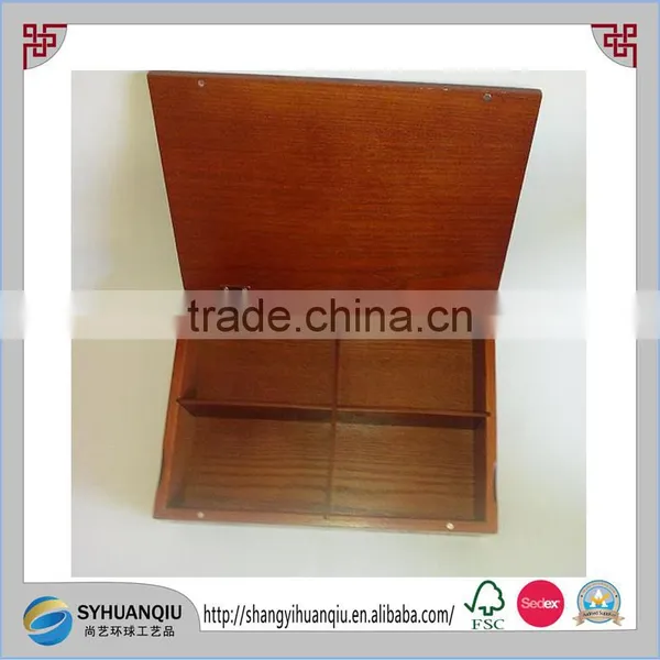 Large Twinings 12 Luxury Wooden Compartment Tea Chest Box (no Tea Included) photo-4