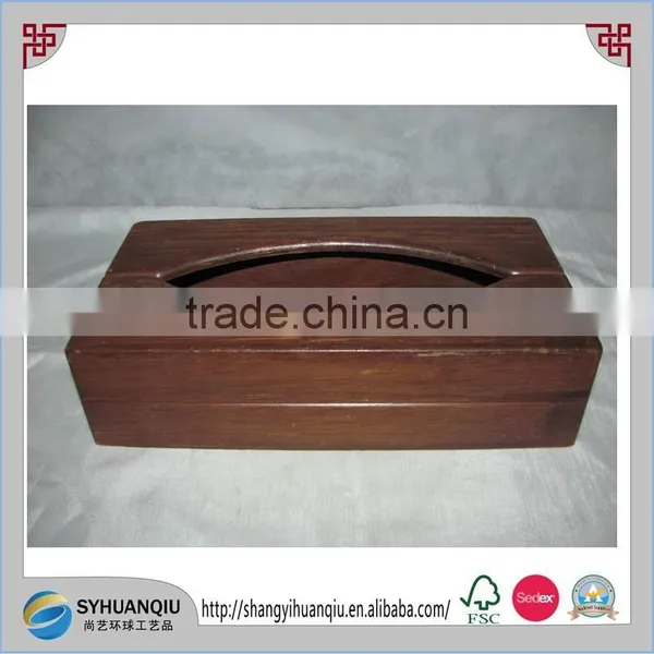 Vintage Pine Wood Products Tissue Dispenser/Wooden Paper Box Holder photo-4