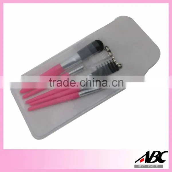 Lovely Pink Plastic Handle Cosmetic Brush Set photo-6