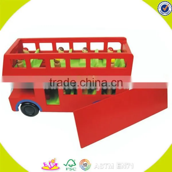 Wholesale London Wooden Double Decker Bus Toy Funny Kids Wooden Double Decker Bus Toy Best Double Decker Bus Toy W04A161 photo-4