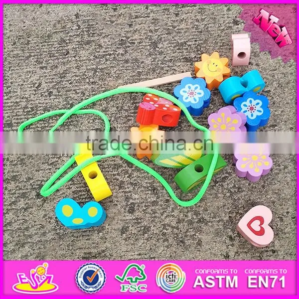 2016 New Design Educational Wooden Toddler Threading Toys W11E063 photo-3