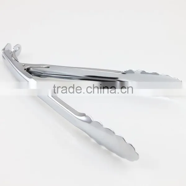 12 Inch All Stainless Steel Locking Kitchen Food Tongs photo-5