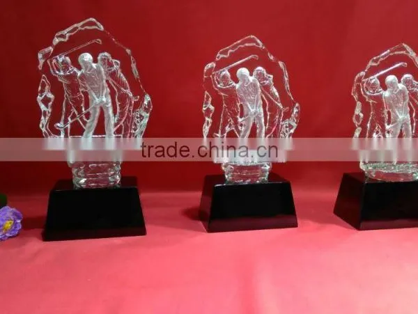 Cheap High Quality Crystal Golf Trophy Gift photo-3