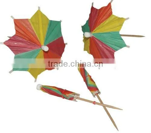 MM6009 Zick Zack Cocktail Umbrellas Decoration