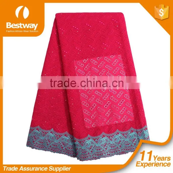 High Quality 100 Cotton Swiss Voile Lace African Lace Fabric 2017 photo-2