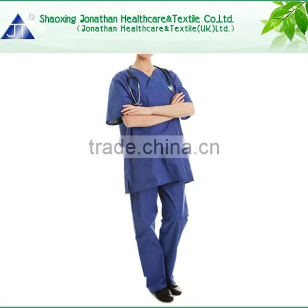 Unisex Men/Women Natural Uniforms Medical Hospital Nursing Scrub Set Top & Pants photo-4
