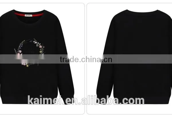 Latest Design High Quality Enjoy a Good Popularity Plain Women Sweatshirt CVC(60/40) photo-2