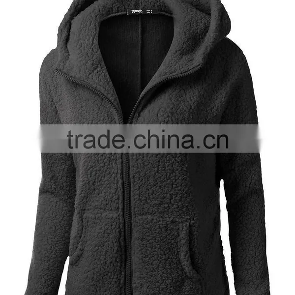 Hot Sale High Quality Super Comfort Custom Zipper up Women's Hoodie Coat photo-4