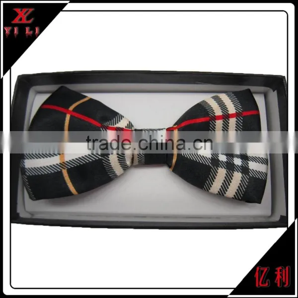 Fashion Men's Bow Tie With Stripes and Grid photo-3