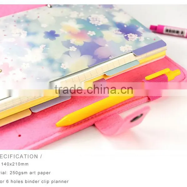 A5 CMYK Printing Index Page Custom Planner Spacer Page 6 Holes Card Inner Page photo-5