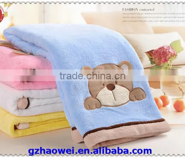 Wholesale Cartoon Embroidered Baby Thick Fleece Blanket photo-2