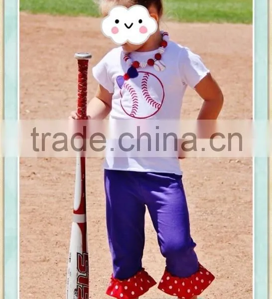 Baseball Girls Clothing Set 2017 Girls Boutique Sets Spring Summer Toddler Girl Spring Boutique photo-2