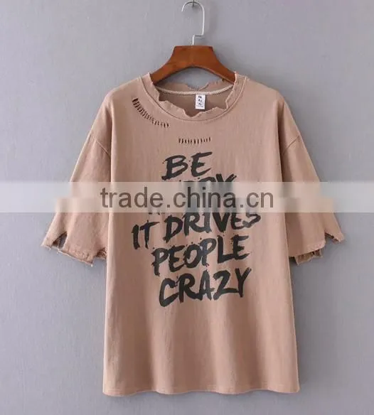 Hot Sale T Shirt Women Letter Printed T-shirt Women Tops Tee Shirt Custom t Shirt Printing photo-5