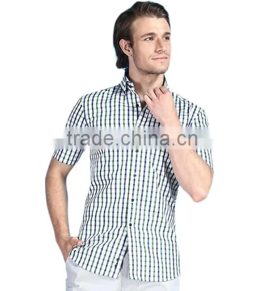 New Style t Shirt Design for Men Fashion Plaid T-shirts for Men photo-3